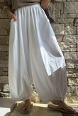 Inga Stretch Poplin Cotton Barrel Pant White